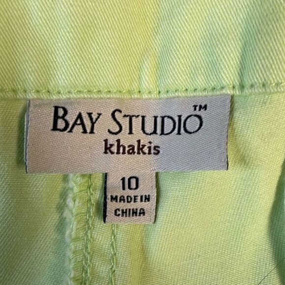 BAY STUDIOS Khakis Ladies Sherbert Green Cotton Chino Shorts Size 10 - Picture 7 of 9